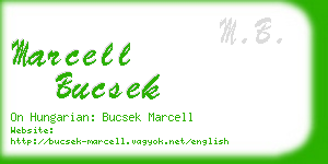 marcell bucsek business card